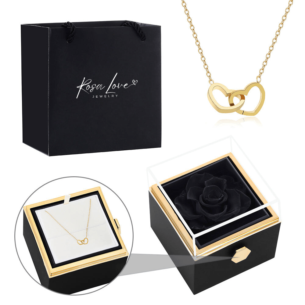 Eternal Rose Box - With Engraved Necklace