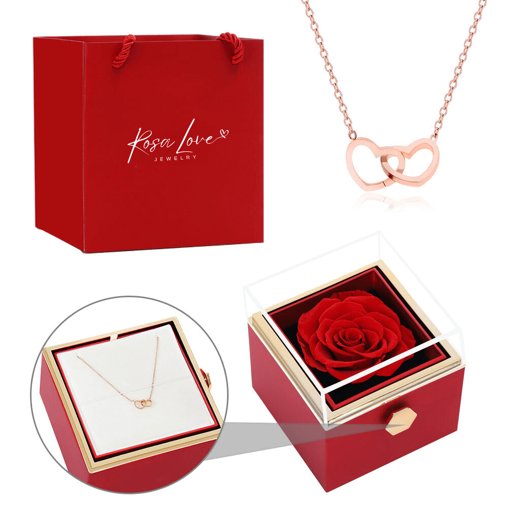 Eternal Rose Box - With Engraved Necklace