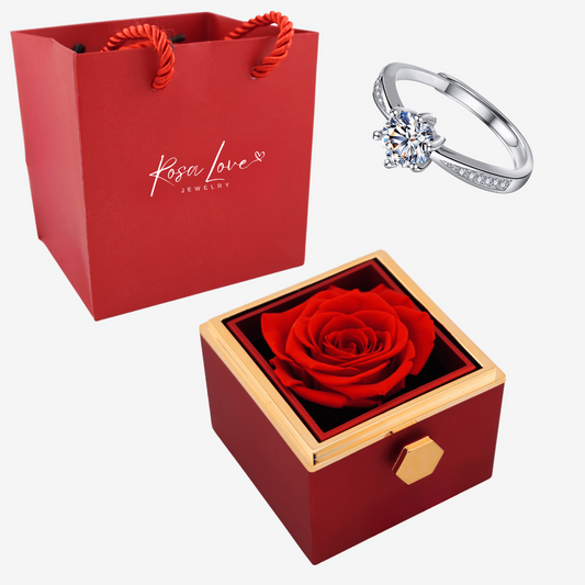 Coffret Rose Éternelle - Bague de Promesse