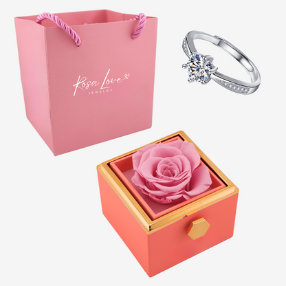 Coffret Rose Éternelle - Bague de Promesse