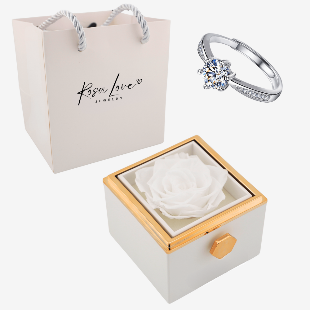 Coffret Rose Éternelle - Bague de Promesse