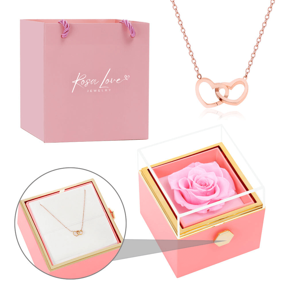 Eternal Rose Box - With Engraved Necklace