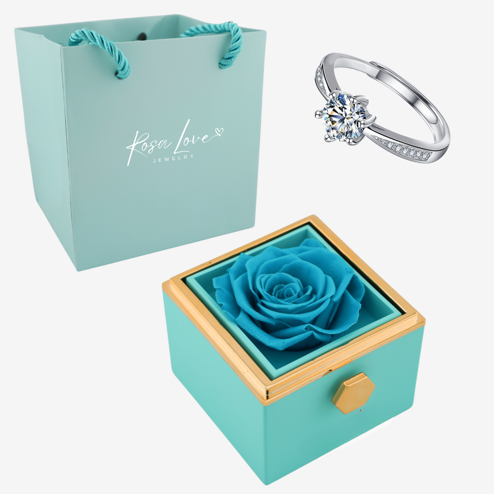 Coffret Rose Éternelle - Bague de Promesse