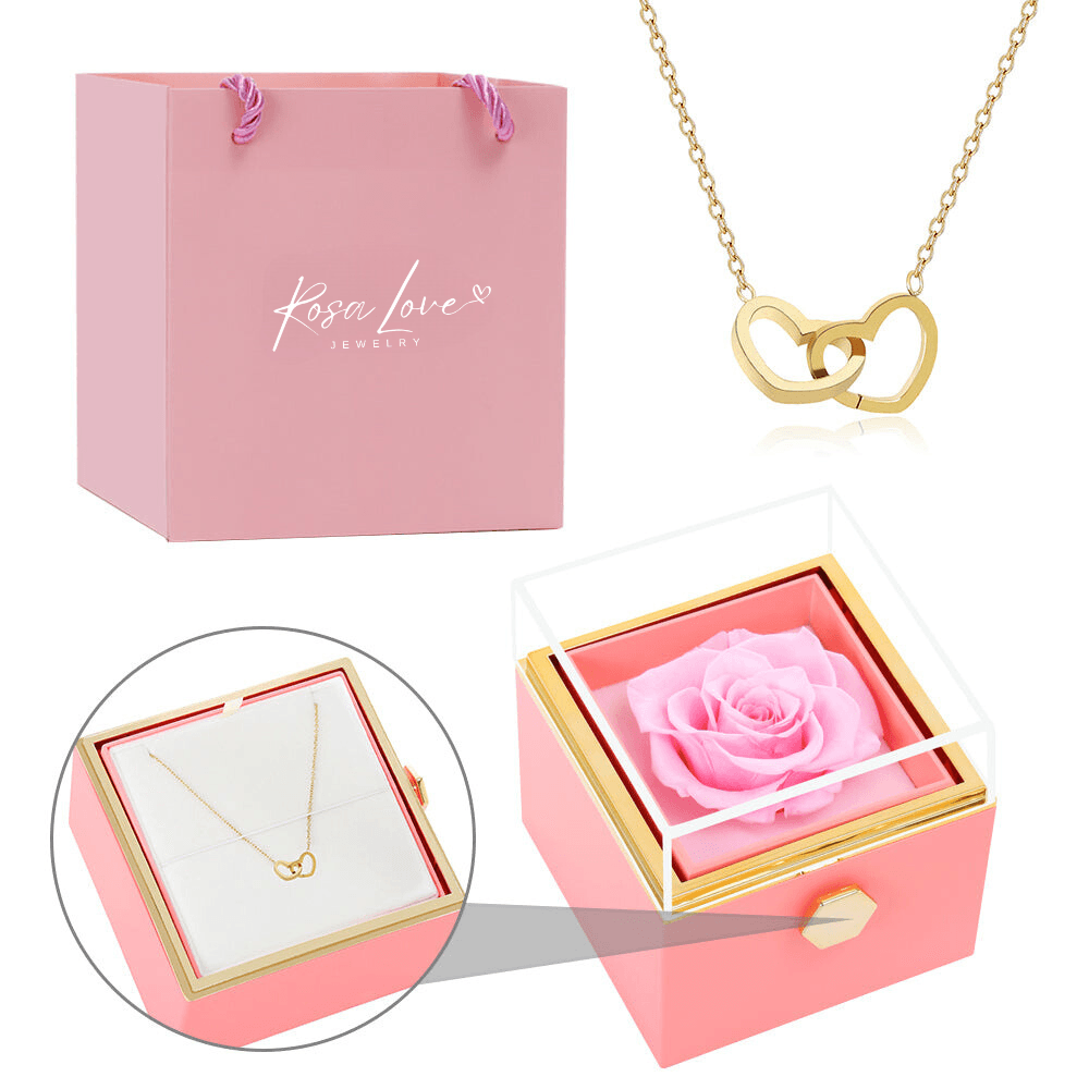 Eternal Rose Box - With Engraved Necklace