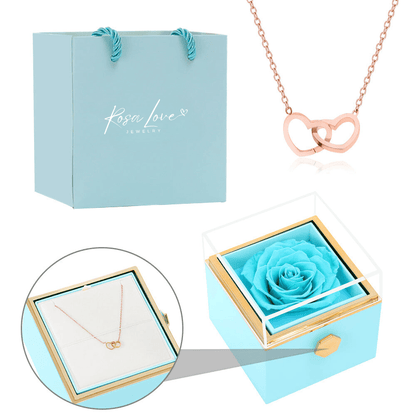 Eternal Rose Box - With Engraved Necklace