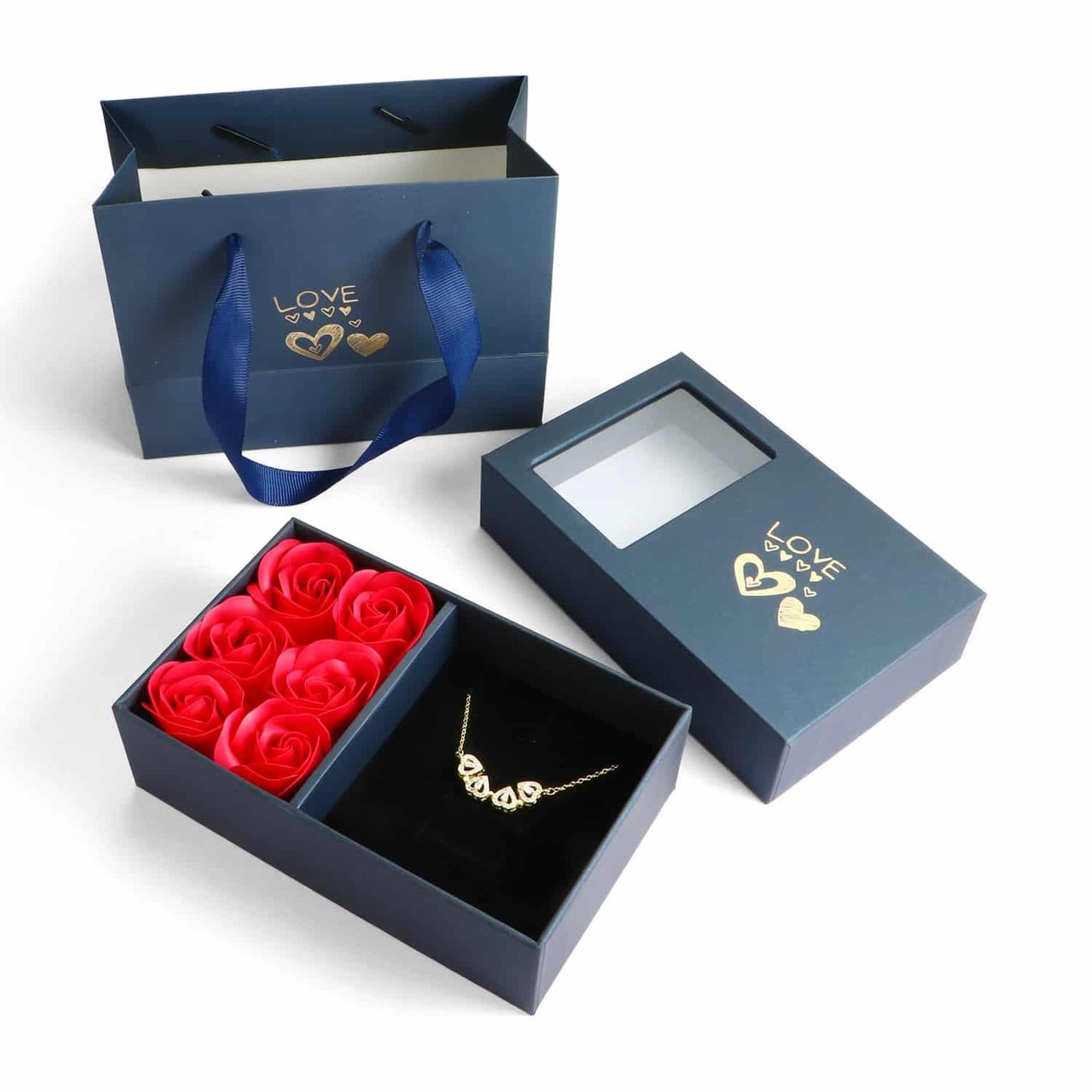 Coffret Roses Éternelles avec son Collier de Trèfles Aimantés