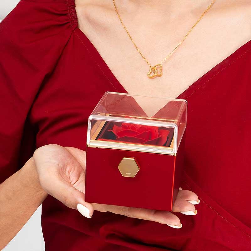 Eternal Rose Box - With Engraved Necklace